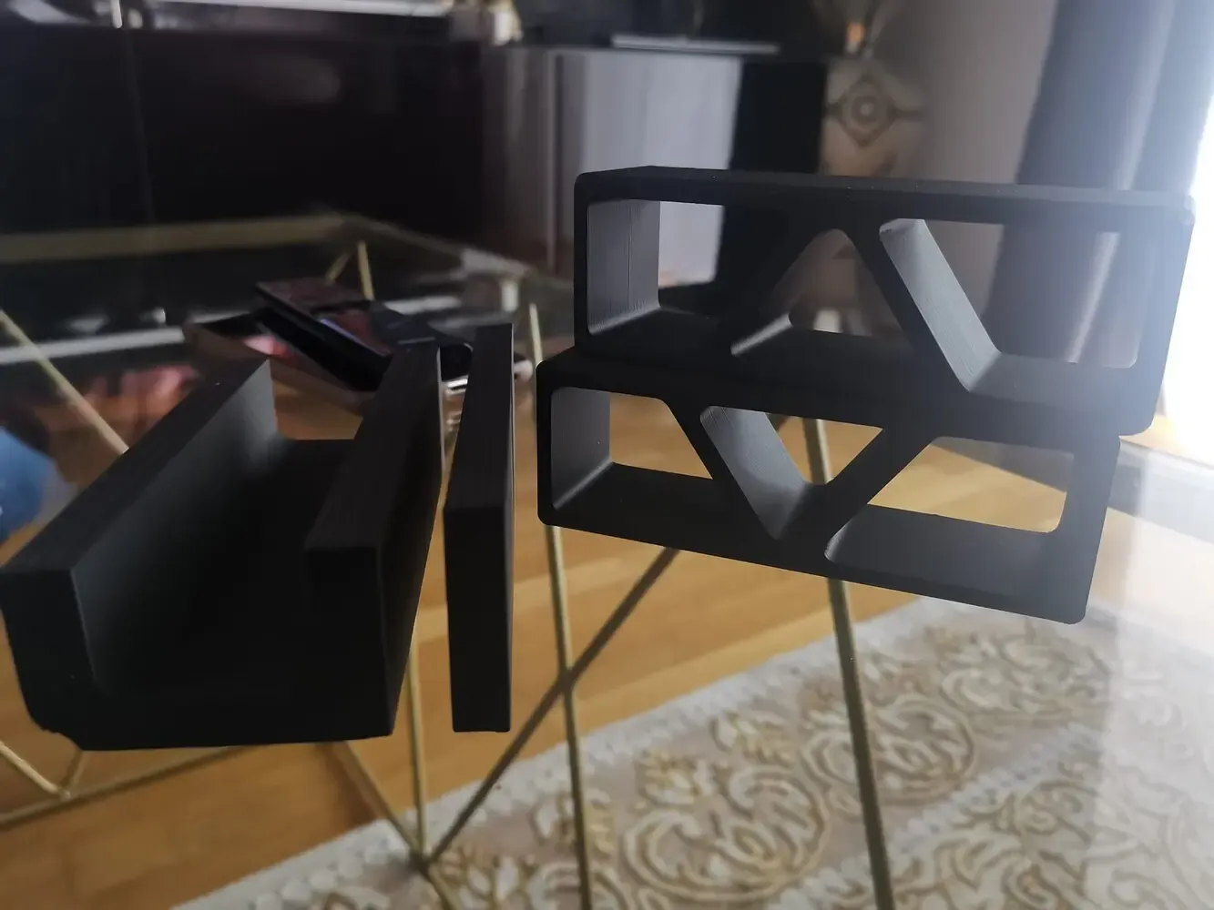 Printed parts placed in the case