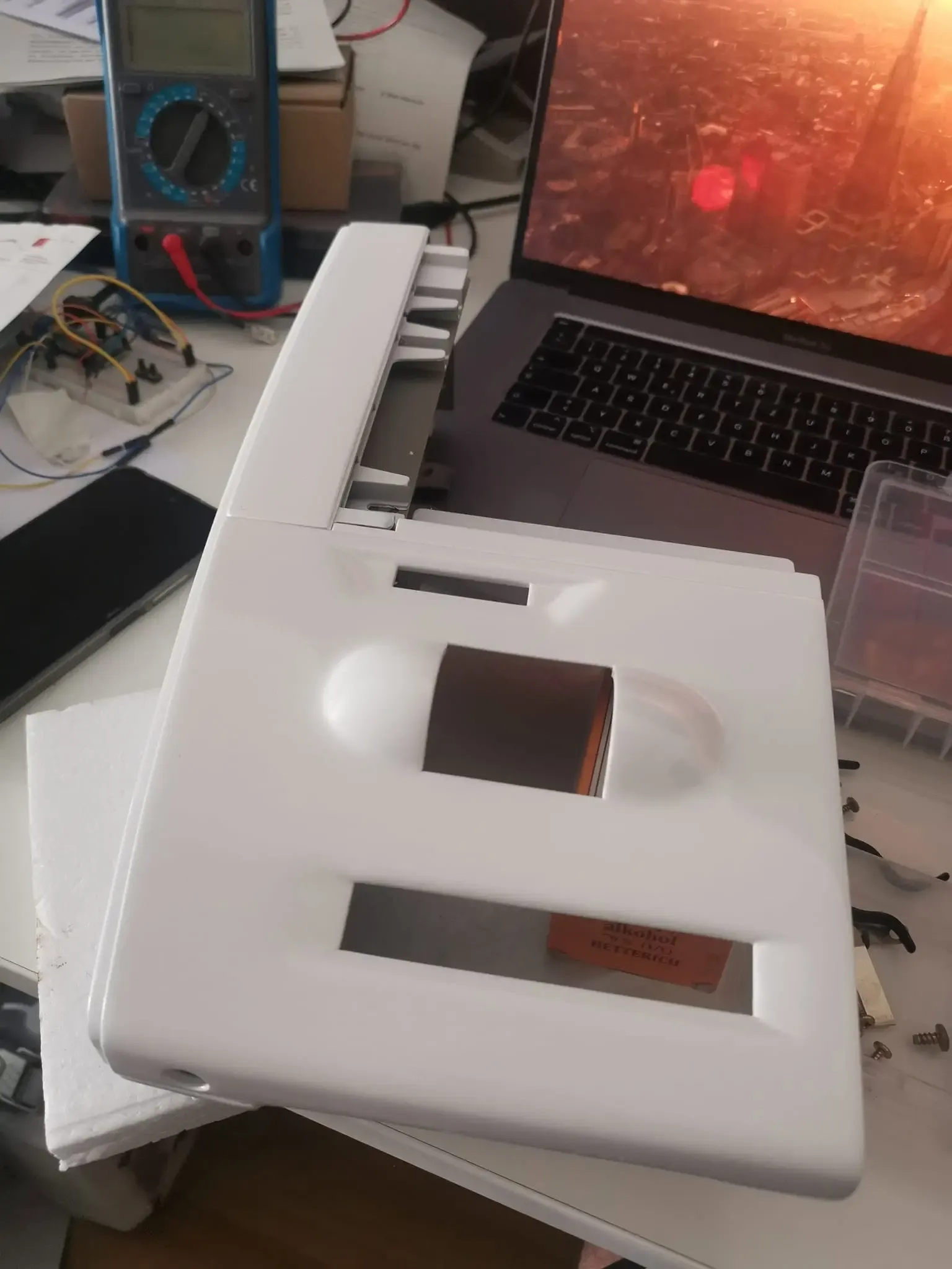 The white joystick panel